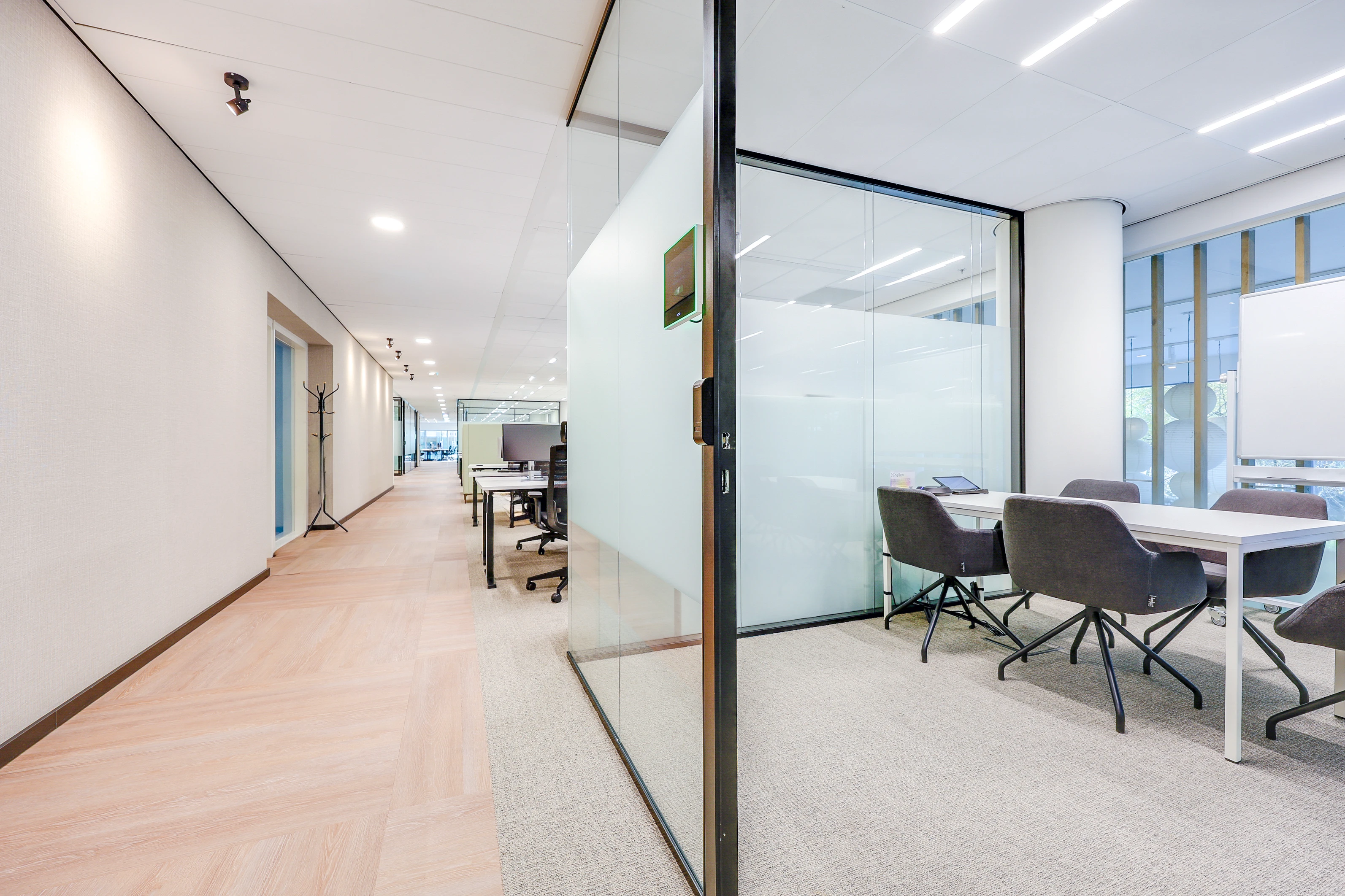 Fully branded Storio Group private office floor